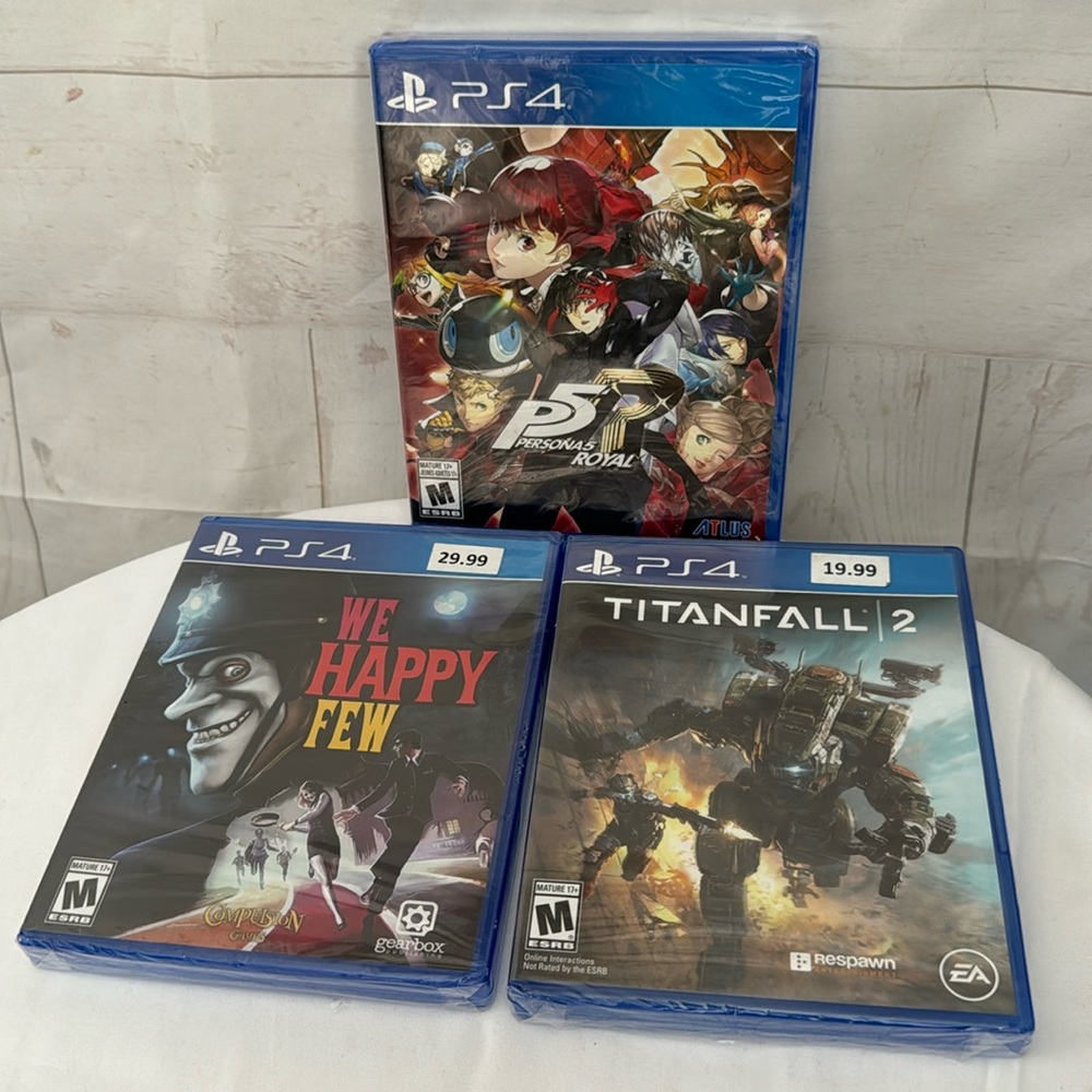Lot of 3 PS4 Games Persona5 Royal, We Happy Few and TitanFall 2 Mature 17+